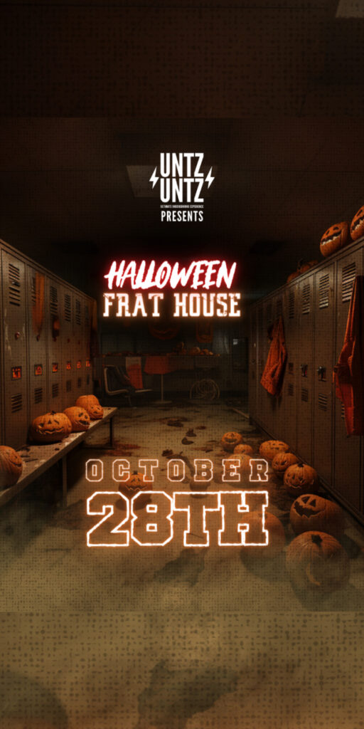 Halloween frat house party poster